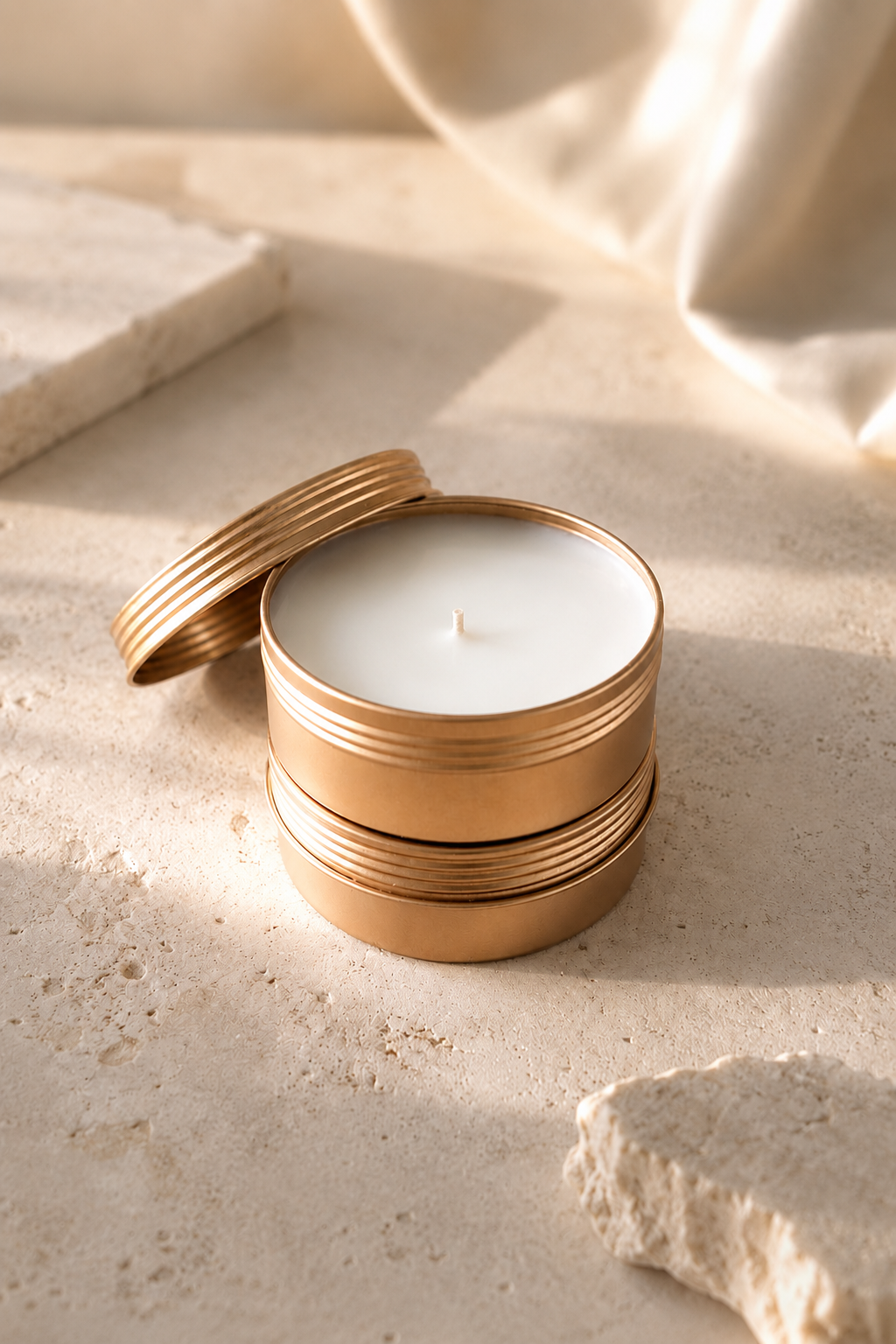 North Atlantic 4 oz Gold Tin Candle