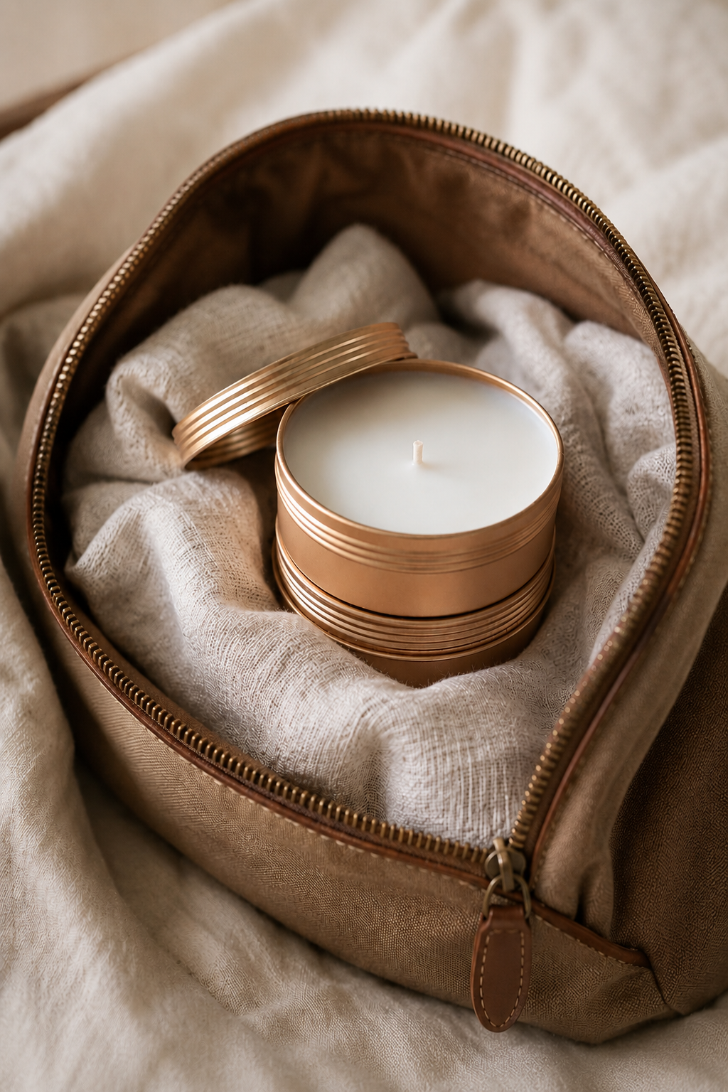 North Atlantic 4 oz Gold Tin Candle