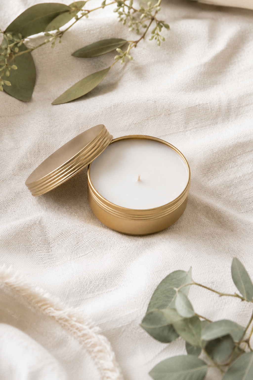 North Atlantic 4 oz Gold Tin Candle