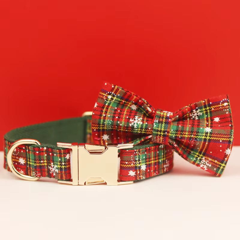 The Holiday Tartan | Personalized Dog Harness & Walking Set