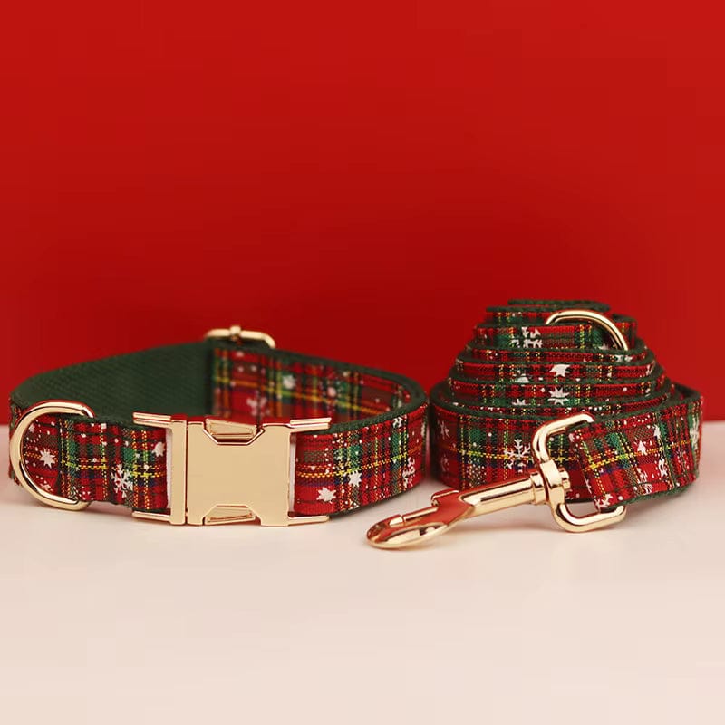 The Holiday Tartan | Personalized Dog Harness & Walking Set