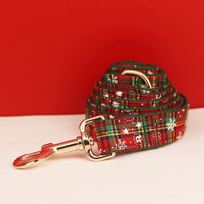 The Holiday Tartan | Personalized Dog Harness & Walking Set